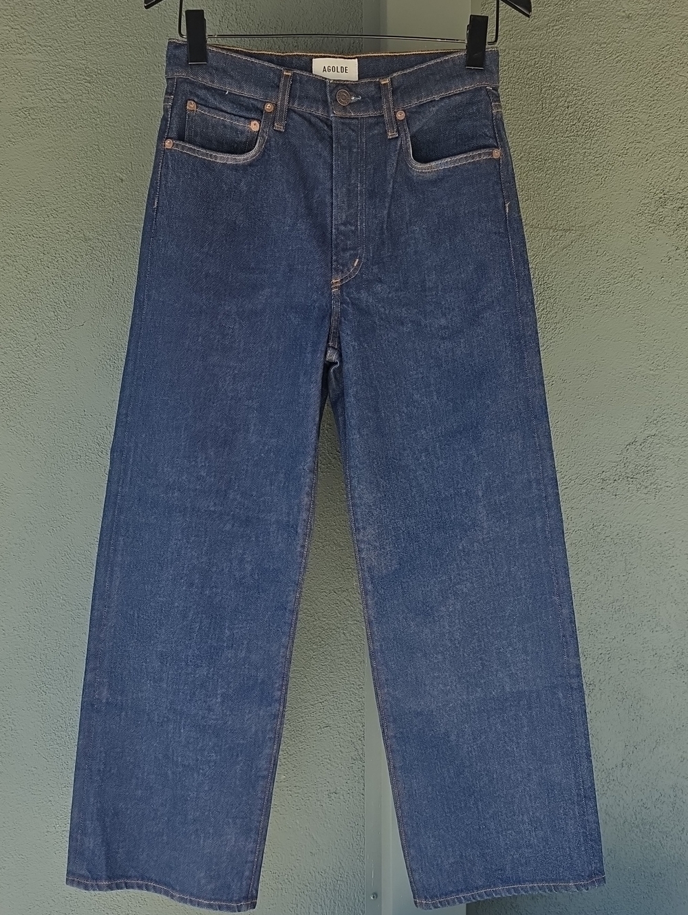 NWOT $238 AGOLDE HARPER WIDE LEG CROP JEANS IN REISSUE SIZE 27